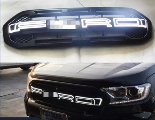 Ford Ranger Raptor Style White LED Lettering Grille XL, XLS, XLT, PX2 PX3